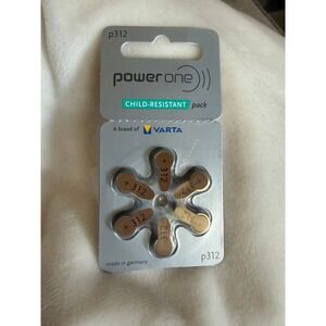 power‎ one p312 hearing aid batteries child resistant pack made in germany